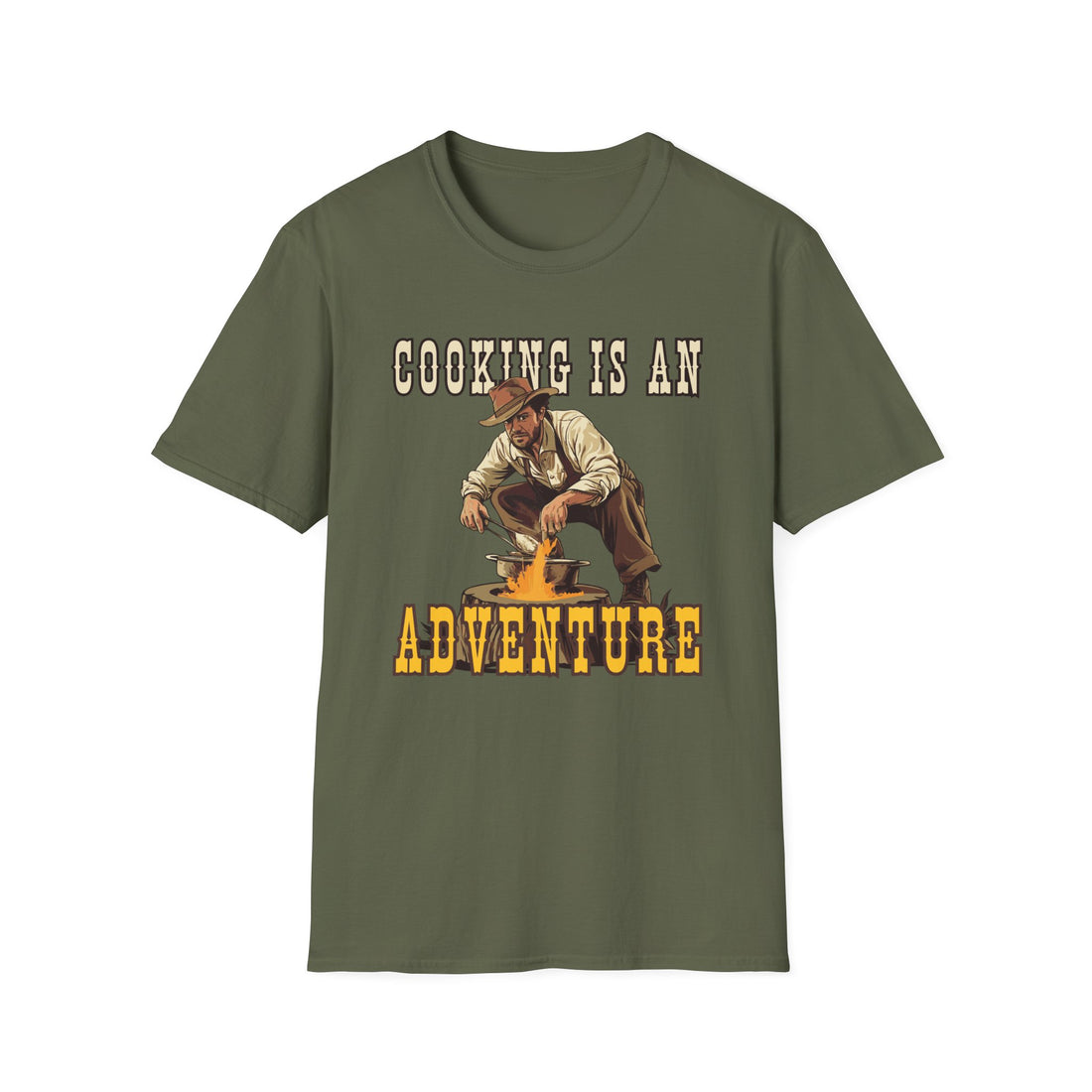 Cooking is an Adventure | Outside Chef | Adventurous Chef | Short Sleeve Tee [Unisex]